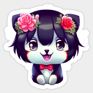 Cute kawaii panda bear Sticker